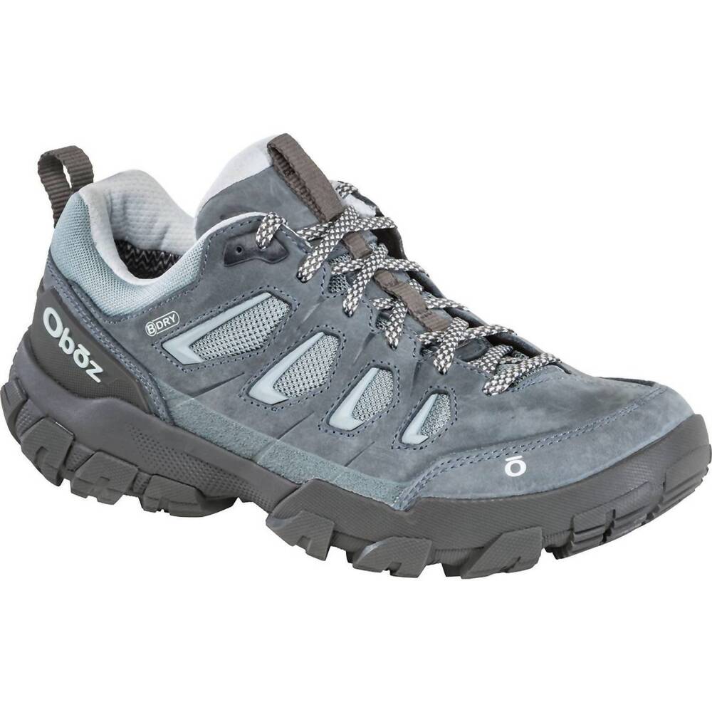 NEW OBOZ women’s sawtooth x low b-dry hiking shoes in hazy gray